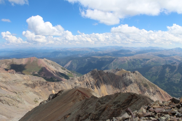 The view from the top of Castle Peak- we made it up our first 14-er! 
